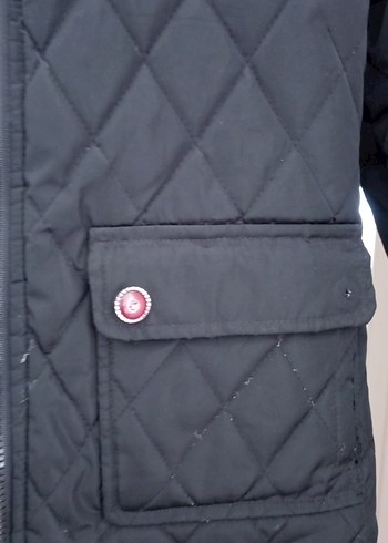 9 Yaş Beden gri Renk Gri Kadın Midi Mont, Kürklü Yakalı, Rahat Kesim