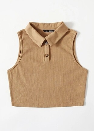 Sheinside Sheinside polo yaka crop 
