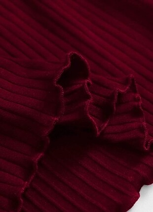 m Beden bordo Renk Sheinside elbise 