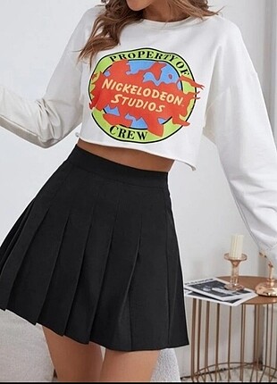 xs Beden siyah Renk Sheinside mini etek