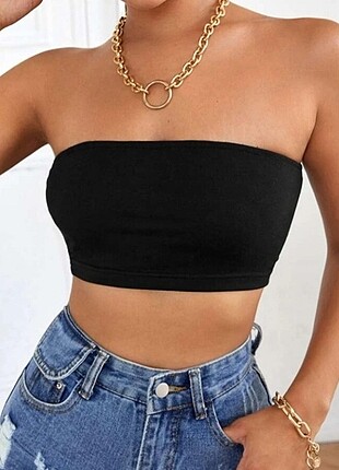 Sheinside Sheinside straplez crop 