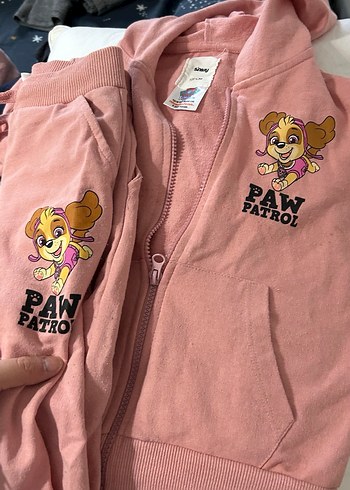 Kızlar İçin Pembe Paw Patrol Fermuarlı Eşofman Takımı - Görsel 2