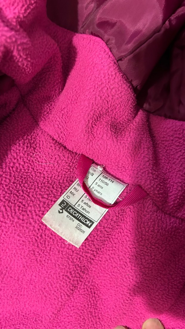 Kız Bebek Pembe Kayak Tulumu Fermuarlı - Görsel 3