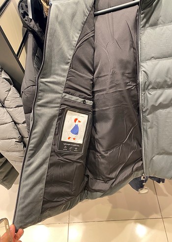 Yeşil kaz tüylü mont - Görsel 2