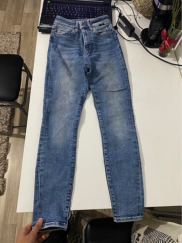 Mavi serenay kot pantolon - Görsel 2