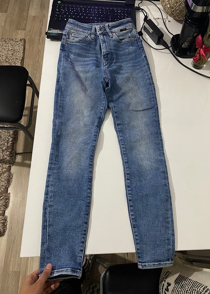 Mavi serenay kot pantolon - Görsel 2