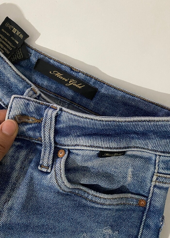 Mavi serenay kot pantolon - Görsel 5