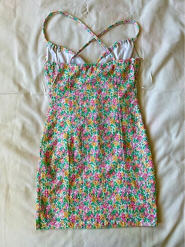 Bershka mini çiçekli elbise - Görsel 4