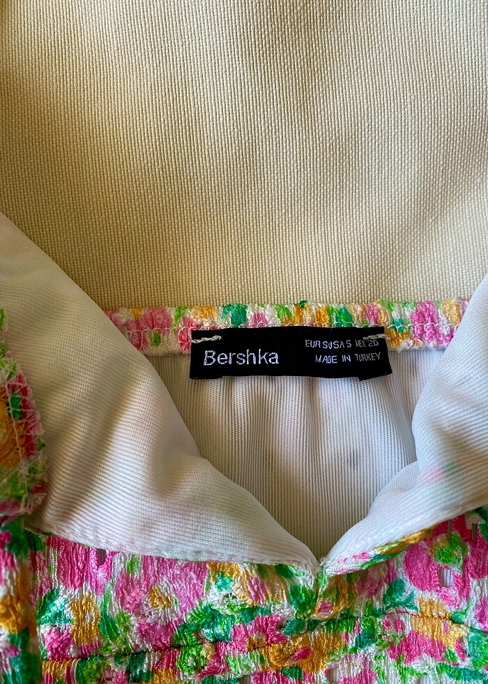 Bershka mini çiçekli elbise - Görsel 3