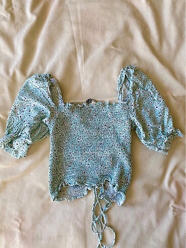 Yeşil kısa kollu bluz - Görsel 2