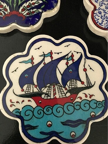 American Vintage 3 adet çini bardak altlığı