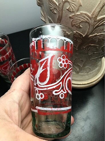 American Vintage 6 adet 60?lı yıllardan limonata bardağı