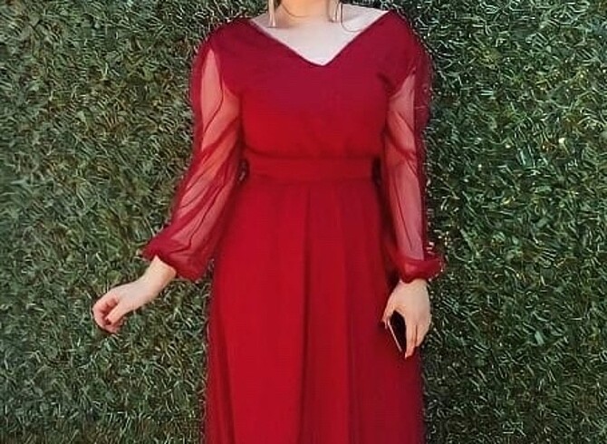 Elbise bordo