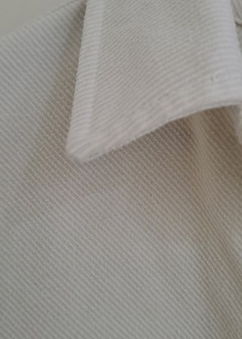 Pamuklu Bej Düğmeli Kadın Gömlek - Görsel 5