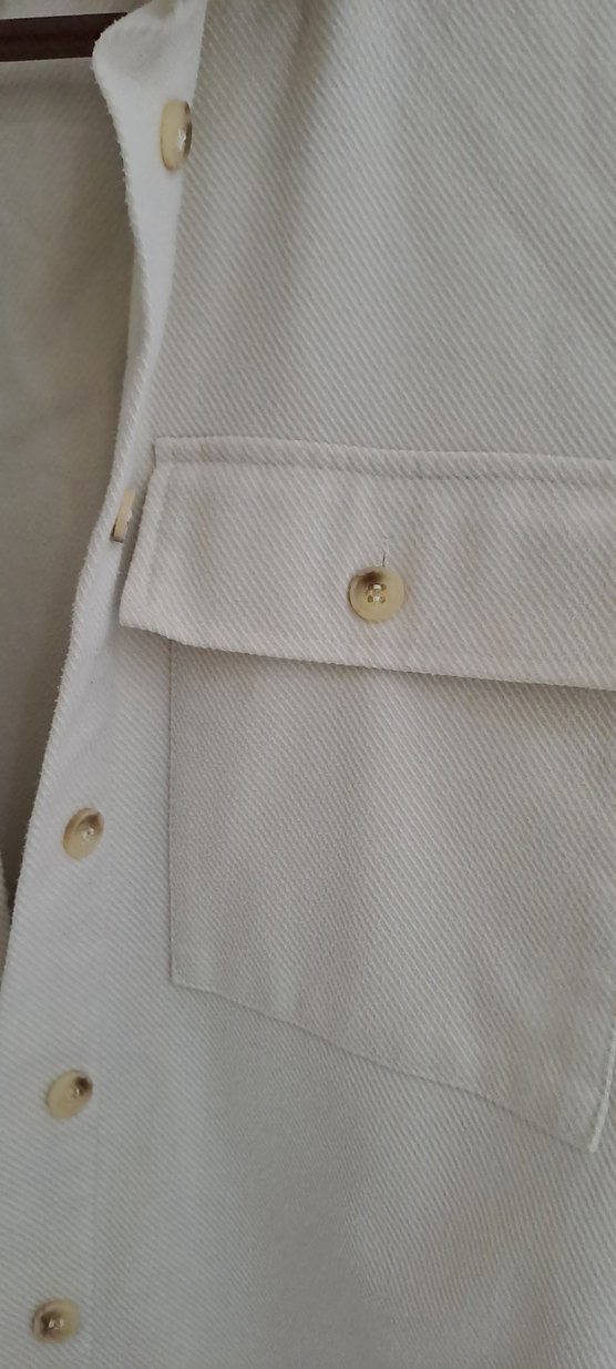 Pamuklu Bej Düğmeli Kadın Gömlek - Görsel 3