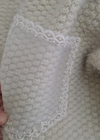 Bohem Tarz Kadın bej Örgü Kazak - Görsel 4