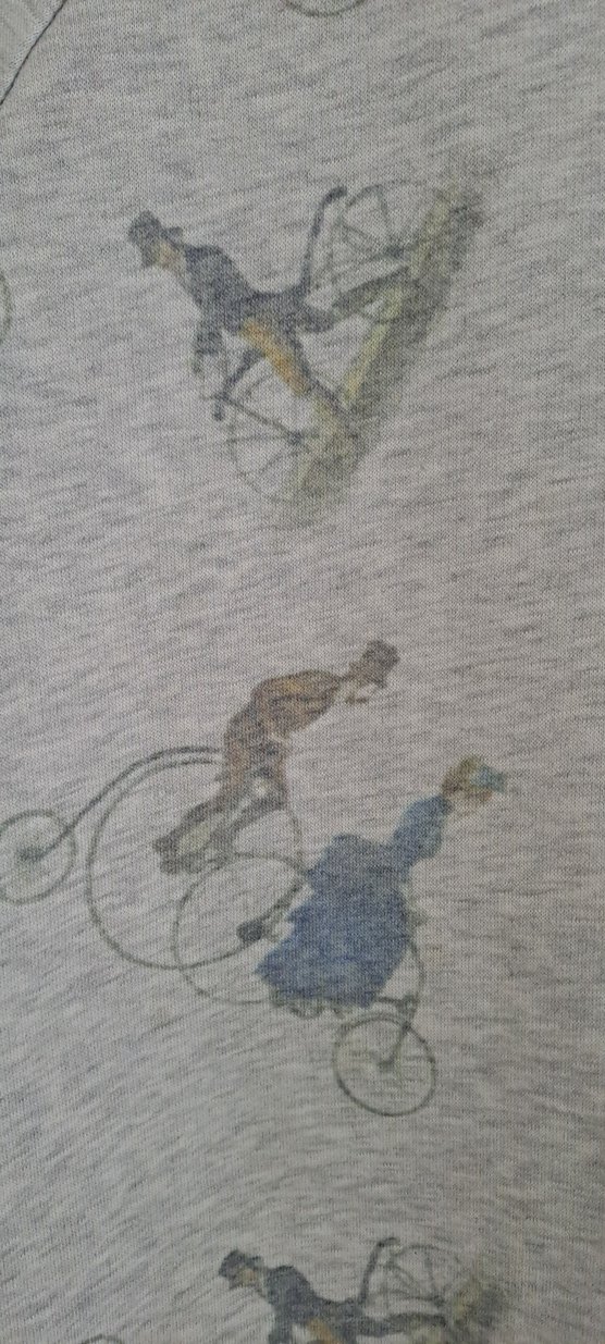 Gri Baskılı Kadın Sweatshirt koton - Görsel 3