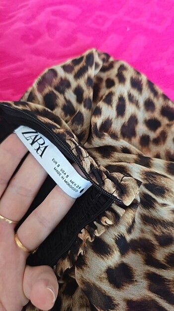 xs Beden Zara leopar elbise