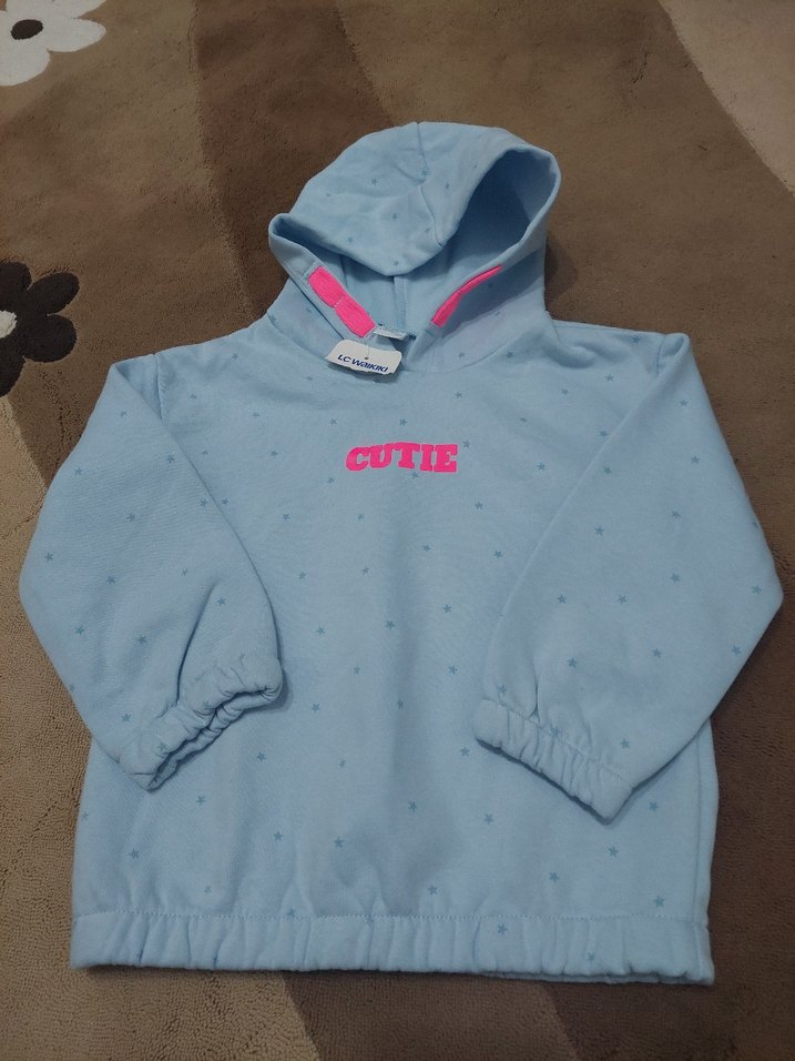 kiz cocuk mavi sweatshirt - Görsel 2