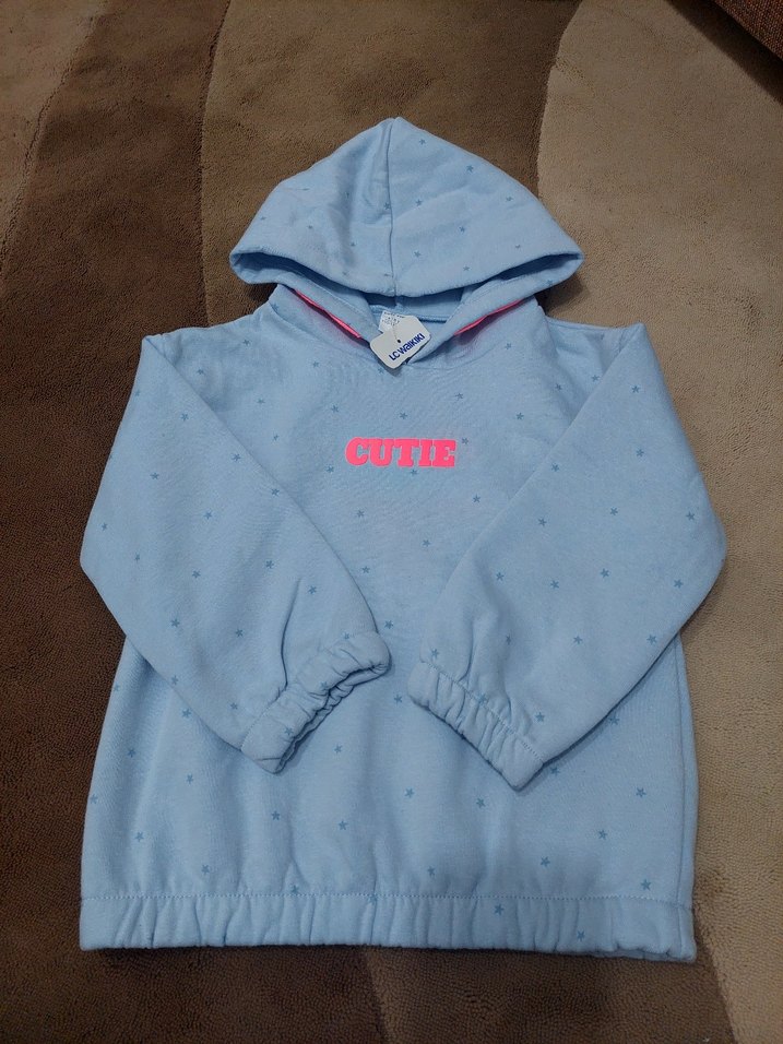 kiz cocuk mavi sweatshirt - Görsel 4