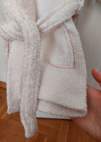 Nakışlı Pembe Kız Çocuk Bornozu - Görsel 6