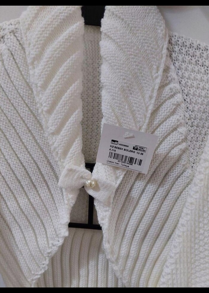 Beyaz bolero hirka - Görsel 4