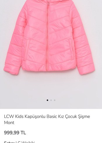 LCW Kids Kapüşonlu Pembe Kız Mont - Görsel 2