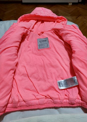 LCW Kids Kapüşonlu Pembe Kız Mont - Görsel 4