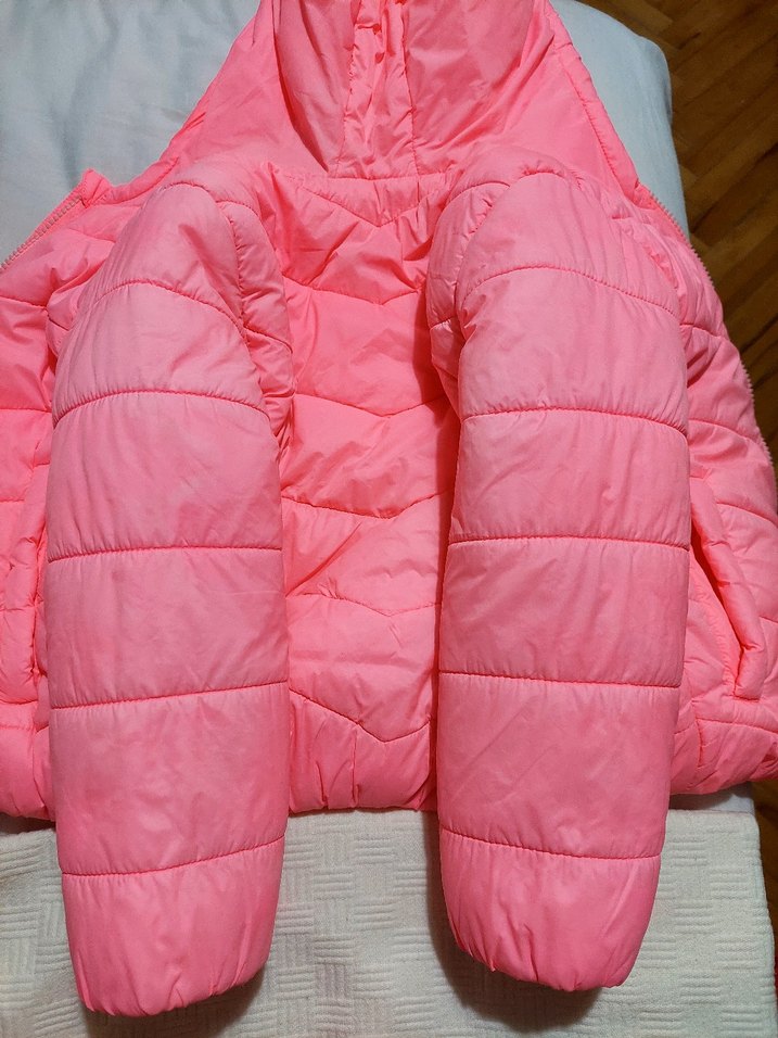 LCW Kids Kapüşonlu Pembe Kız Mont - Görsel 5