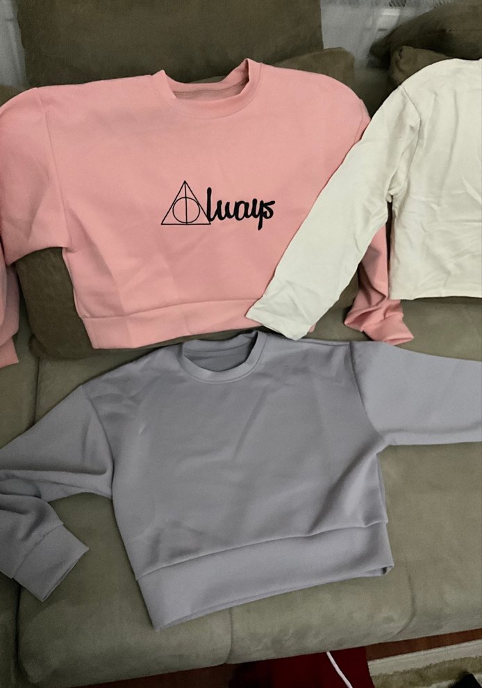 Baskılı Uzun Kollu Tişört Oversize 3 ü 200 - Görsel 3