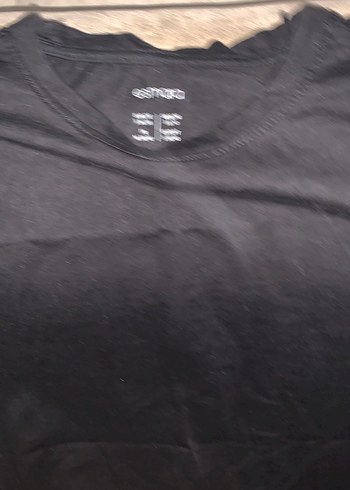 Gri Rahat Kesim Kısa Kollu uzun  Tişört - Görsel 2