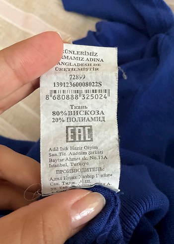 s Beden Kadın Lacivert Pamuklu Uzun Kollu Kazak