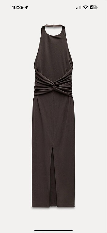 Zara Zara sırt dekolteli halter yaka elbise