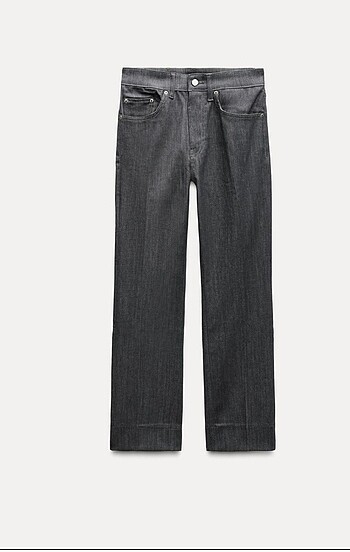 Zara bootcut yüksek bel gri pantolon