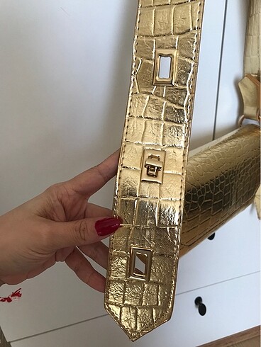 Beden altın Renk Gold Ayarlanabilir Çanta