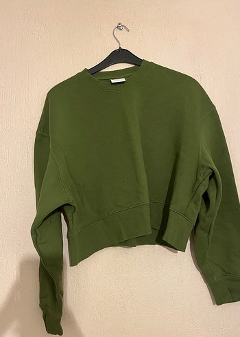 Kadın Haki Oversize Sweatshirt
