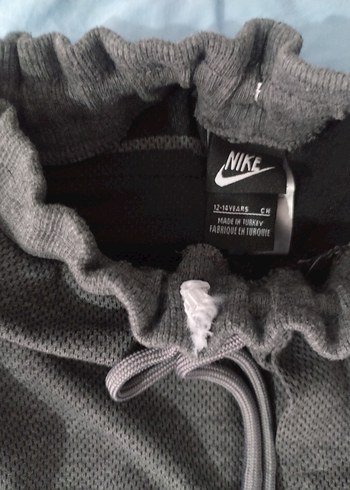 11-12 Yaş Beden gri Renk Gri Nike Fermuarlı Erkek Eşofman Altı