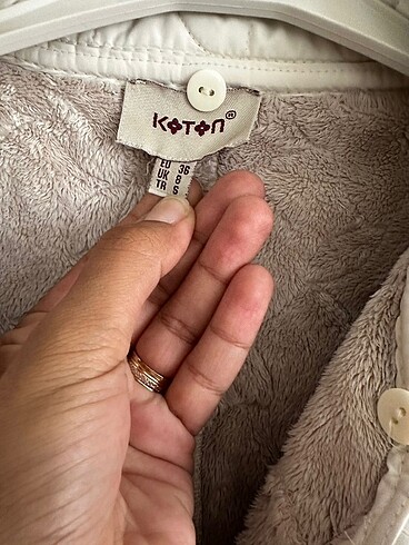 s Beden beyaz Renk Koton mont