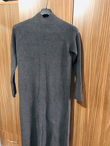 Triko uzun bayan elbisesi - Görsel 4