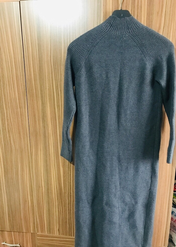 Triko uzun bayan elbisesi - Görsel 3