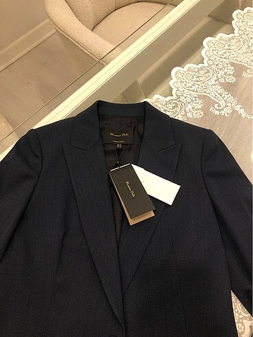 36 Beden Massimo Dutti lacivert blazer ceket
