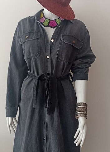 l Beden ZARA,L BEDEN JEAN ELBİSE
