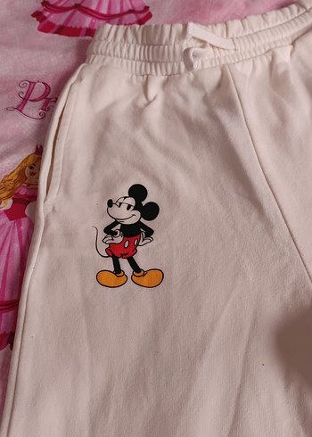 Lisanslı Beyaz Mickey Mouse Baskılı Kız Eşofman Takımı - Görsel 5