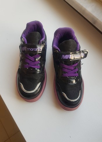 Kızlar için Mor Cırtcırtlı Sneakers - Görsel 3