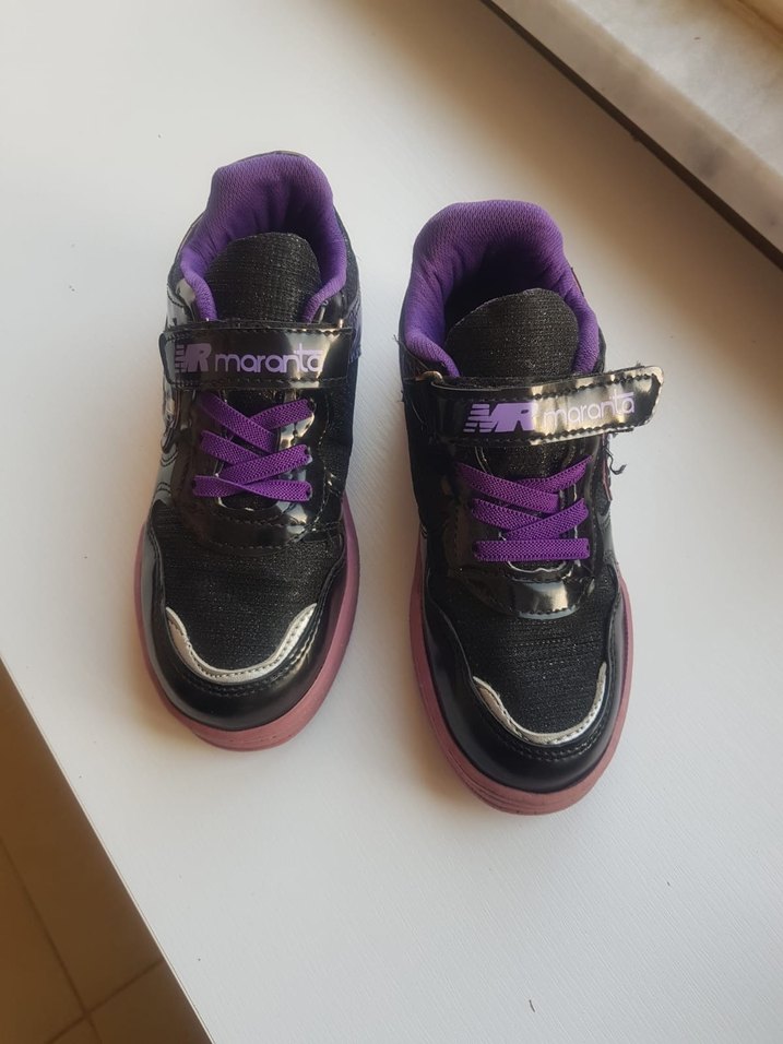 Kızlar için Mor Cırtcırtlı Sneakers - Görsel 3