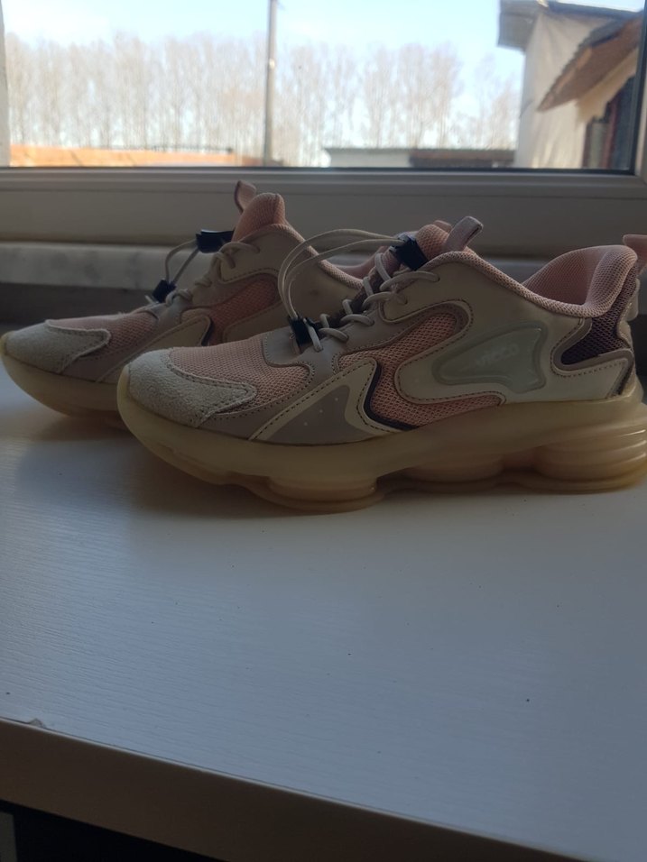 Vicco  Bağcıklı Pastel Renk Platform Spor Ayakkabı - Görsel 3