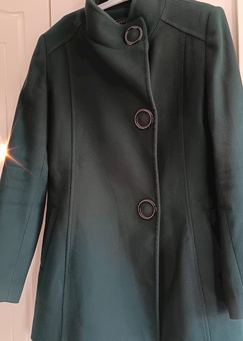 Yeşil Kadın Midi Boy kaşe Ceket - Görsel 6