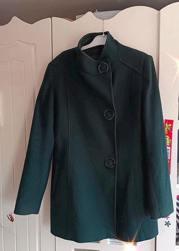 Yeşil Kadın Midi Boy kaşe Ceket - Görsel 4