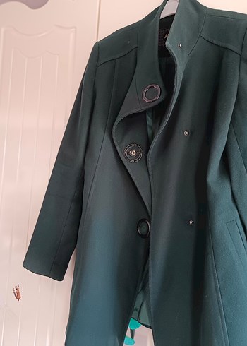 Yeşil Kadın Midi Boy kaşe Ceket - Görsel 3