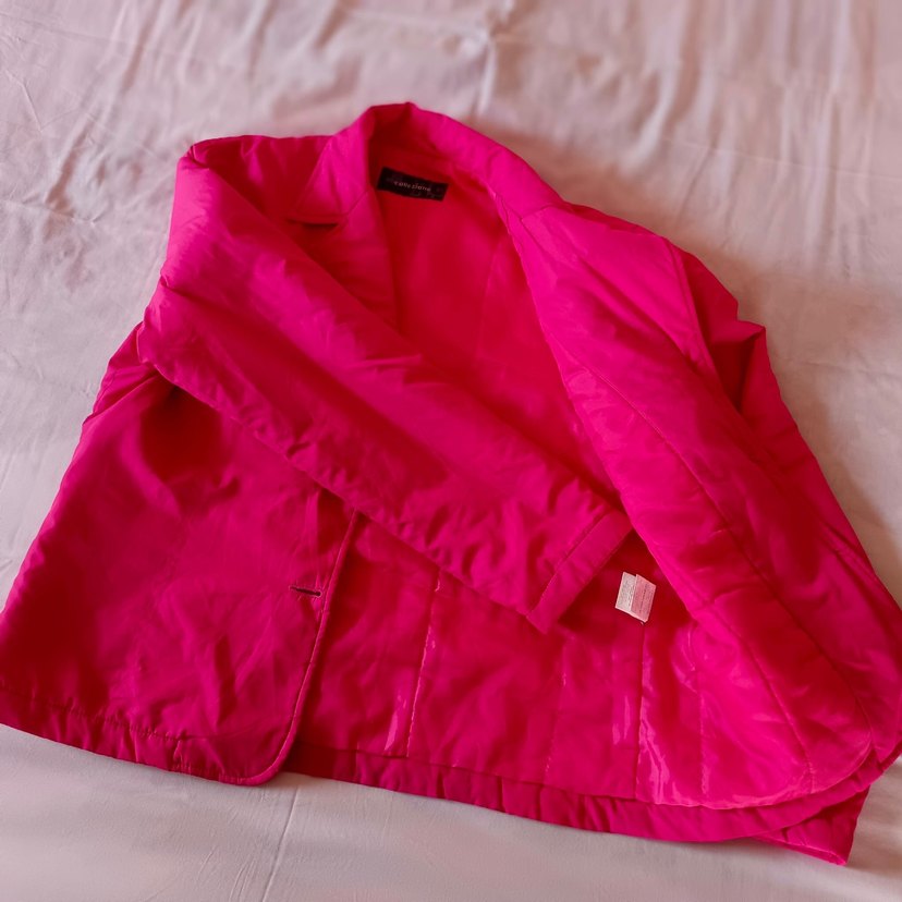 Düğmeli Pembe Midi Kadın Mevsimlik Ceket - Görsel 4